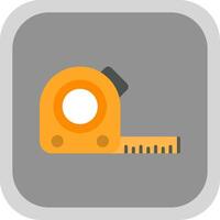 Tape Measure Flat round corner Icon Design vector