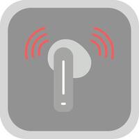 Earbud Flat round corner Icon Design vector