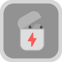 Charging Flat round corner Icon Design vector