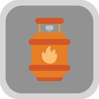 Gas Flat round corner Icon Design vector