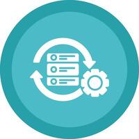 Data Processing Glyph Due Circle Icon Design vector