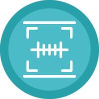 Barcode Scan Glyph Due Circle Icon Design vector