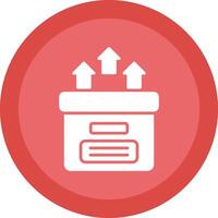 Storage Box Glyph Due Circle Icon Design vector