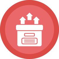 Storage Box Glyph Due Circle Icon Design vector