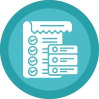 Data List Glyph Due Circle Icon Design vector