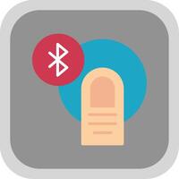 Bluetooth Flat round corner Icon Design vector