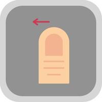 Tap Left Flat round corner Icon Design vector