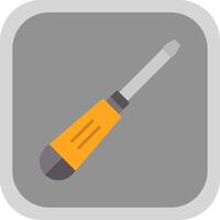 Screwdriver Flat round corner Icon Design vector