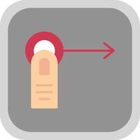 Tap Drag Flat round corner Icon Design vector