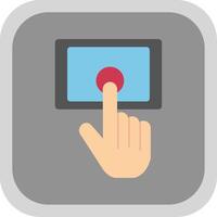 Tablet Flat round corner Icon Design vector