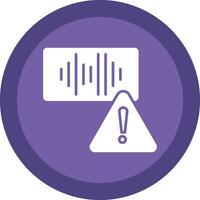 Error Glyph Due Circle Icon Design vector