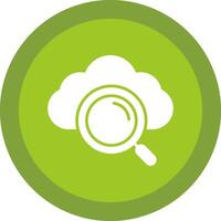 Cloud Computing Glyph Due Circle Icon Design vector