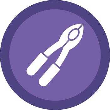 cascanueces glifo debido circulo icono diseño vector