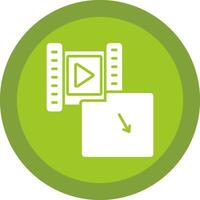 Footage Glyph Due Circle Icon Design vector