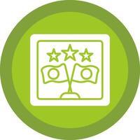 Frame Glyph Due Circle Icon Design vector