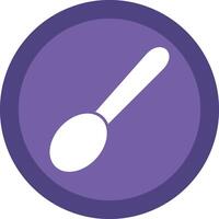 Spoon Glyph Due Circle Icon Design vector