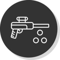 Paintbal Glyph Due Circle Icon Design vector