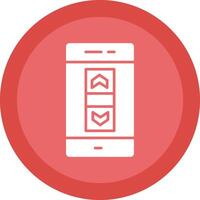 Scroll Bar Glyph Due Circle Icon Design vector