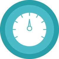 Speed Test Glyph Due Circle Icon Design vector