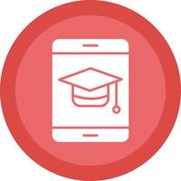 Graduation Glyph Due Circle Icon Design vector