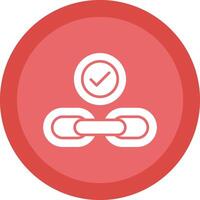 Hyperlink Glyph Due Circle Icon Design vector