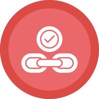 Hyperlink Glyph Due Circle Icon Design vector