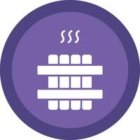 Radiator Glyph Due Circle Icon Design vector