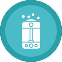 Humidifier Glyph Due Circle Icon Design vector