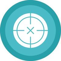Scope Glyph Due Circle Icon Design vector
