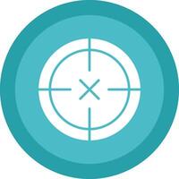 Scope Glyph Due Circle Icon Design vector