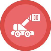 Boom Lift Glyph Due Circle Icon Design vector