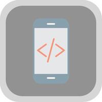 App Development Flat round corner Icon Design vector