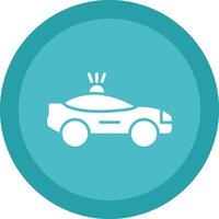 Car Glyph Due Circle Icon Design vector