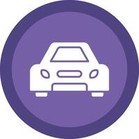 Car Glyph Due Circle Icon Design vector