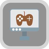 Game Development Flat round corner Icon Design vector