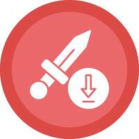 Weapon Glyph Due Circle Icon Design vector