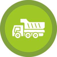 Truck Glyph Due Circle Icon Design vector