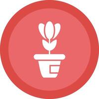 Plant Glyph Due Circle Icon Design vector