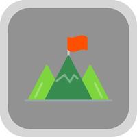 Goal Summit Flat round corner Icon Design vector