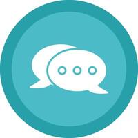 Messages Glyph Due Circle Icon Design vector