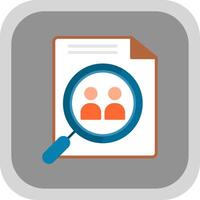 Team Search Flat round corner Icon Design vector