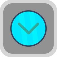 Chevron Flat round corner Icon Design vector