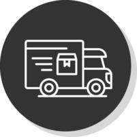 Delivery Service Glyph Due Circle Icon Design vector