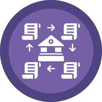 Distributed Ledger Glyph Due Circle Icon Design vector