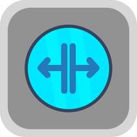 SPLIT Flat round corner Icon Design vector