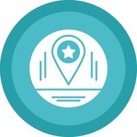 Map Marker Glyph Due Circle Icon Design vector