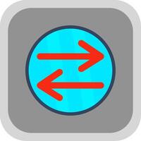 Swap Flat round corner Icon Design vector