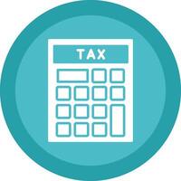 Tax Calculator Glyph Due Circle Icon Design vector