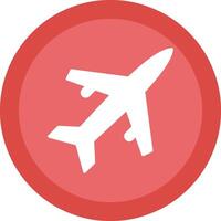 Old Plane Glyph Due Circle Icon Design vector