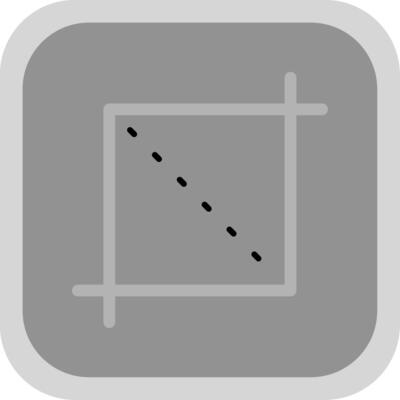 Crop Flat round corner Icon Design